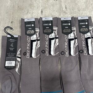 Stance Star Wars Gray Casual Socks qty x 5 pair size men large size 10 to 13
